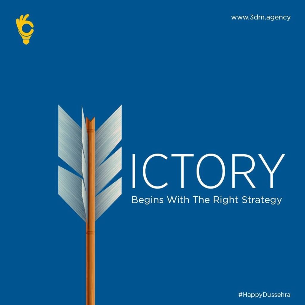  3dm.agency May the right strategy lead you to prosperity. Here's wishing you very happy and victorious Dussehra from all of us at 3DM.