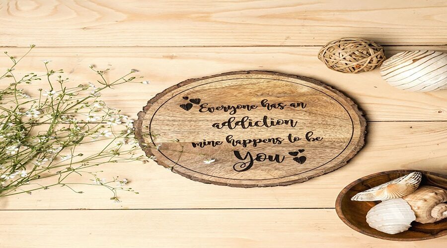 JAYPORE, Brown Engraved Mango Wood Decor Plaque, INR 1099 Post