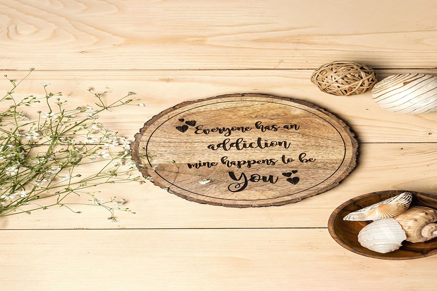 JAYPORE, Brown Engraved Mango Wood Decor Plaque, INR 1099 Post